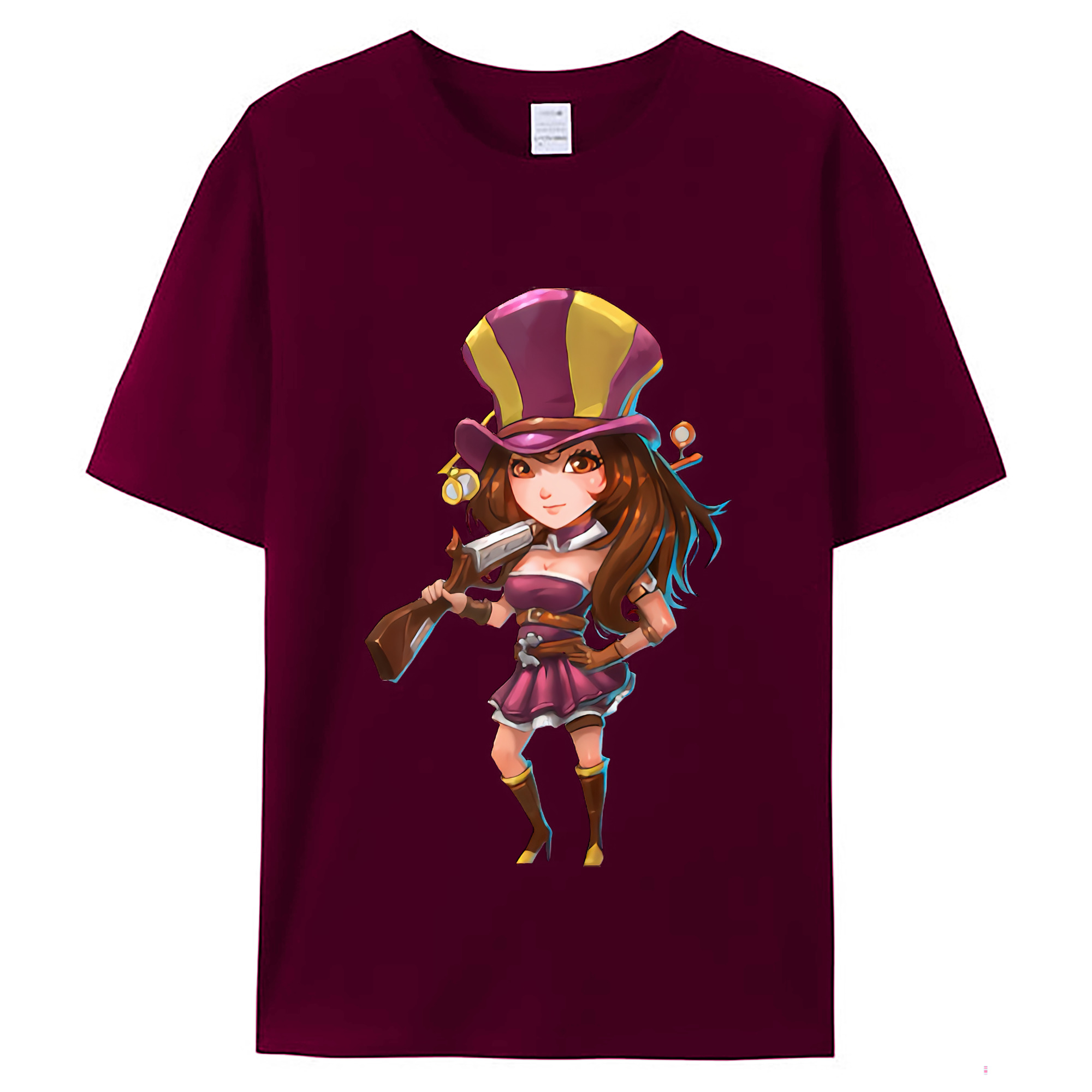 （画像用） リーグ・オブ・レジェンド League of Legends LOL レディースカジュアルプリントTシャツ（綿100％）